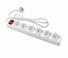 BASE MULTIPLE 6T C/CABLE 3M INTER BLANCO