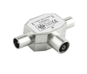 CONECTOR ANTENA METALICO FORMA T 1H-2M