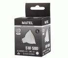 BOMBILLA LED DICROICA 120º SMD ALUM PC 5w FRIA