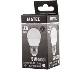 LAMPARA ESFERICA LED E27 5W FRIA