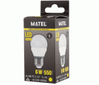 LAMPARA ESFERICA LED ALUM PC E27 6W CALIDA