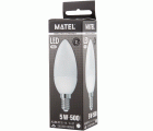 BOMBILLA LED VELA ALUM PC E14 5w FRIA