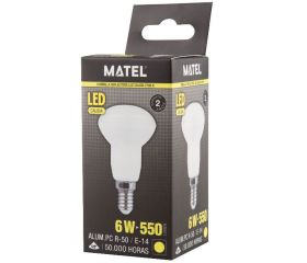 BOMBILLA LED REFL.ALUM PC R-50 E14 6w CALIDA