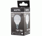 LAMPARA LED ESFERICA E14 7W FRIA
