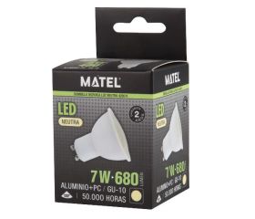 BOMBILLA LED DICROICA 120º GU10 7w NEUTRA