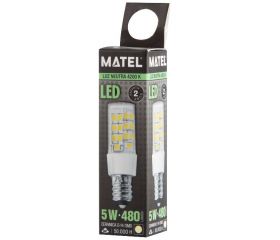 BOMBILLA LED TUBULAR E14 5w 360º NEUTRA
