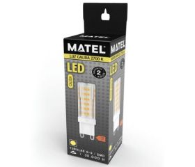 BOMBILLA LED G9 230V 10w 360º CALIDA