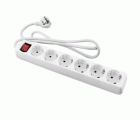 BASE MULTIPLE 6T C/CABLE 5M INTER BLANCO