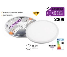 DOWNLIGHT LED AJUSTABLE REDONDO BLANCO 20W