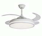 VENTILADOR TECHO BLANCO DC LED 4 ASPAS RETRACTILES