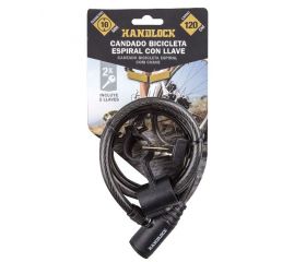 CANDADO ESPIRAL PARA BICICLETA 120cm NEGRO