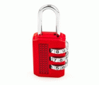 CANDADO COMBINADA HANDLOCK 3 DIGITOS 25mm ROJO