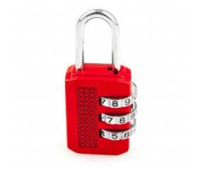 CANDADO COMBINADA HANDLOCK 3 DIGITOS 25mm ROJO