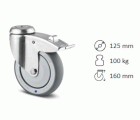 RUEDA GIRATORIA 125mm G/G C/FR A/INOX