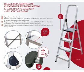 ESCALERA ALUMINIO 3 PELD ANCHO 12CM EN131