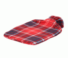 BOLSA AGUA CALIENTE 2L CUADRO ESCOCES ROJO
