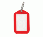 LLAVERO PLASTICO GRANDE ROJO 30X50mm
