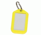 LLAVERO PLASTICO GRANDE AMARILLO 30X50mm