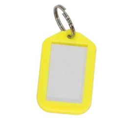 LLAVERO PLASTICO GRANDE AMARILLO 30X50mm
