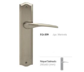 JGO MANIVELAS C/PLACA NIQUEL MATE