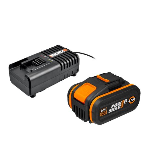 Worx WA3604 - Batería 20V 4Ah POWERSHARE + Cargador WA3860