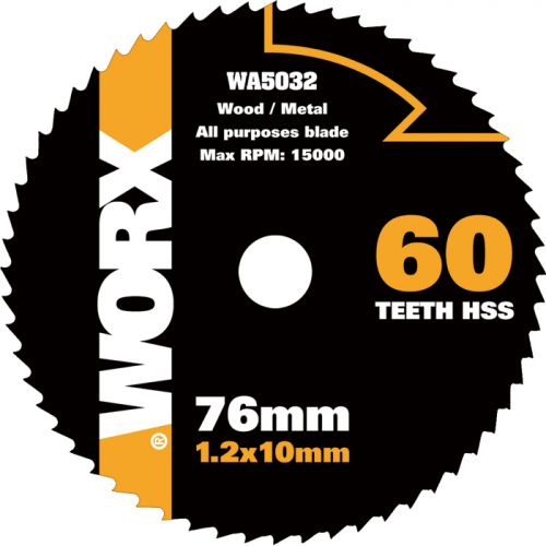 Worx WA5032 - Disco multiusos Ø76mm 60T WX424