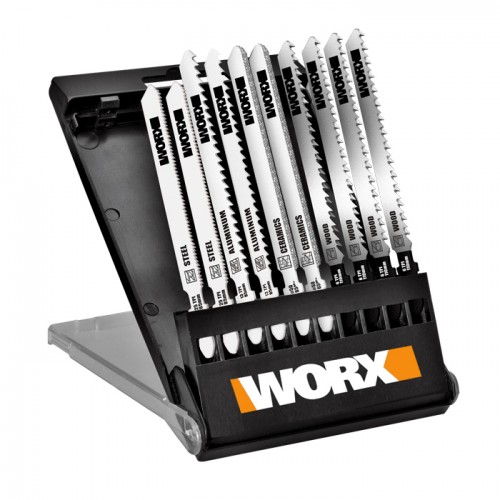 Worx WA8106 - Juego de hojas de sierra de calar para madera y metal anclaje universal