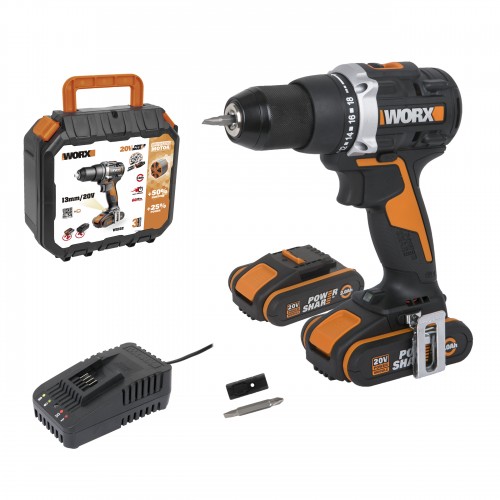 Worx WX102 - Taladro atornillador BL (2bat 2.0Ah)