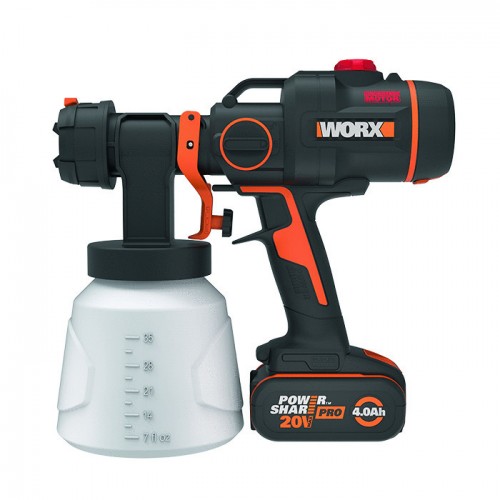 Worx WX020 - Pistola de pintura 20V (1bat 4.0Ah)