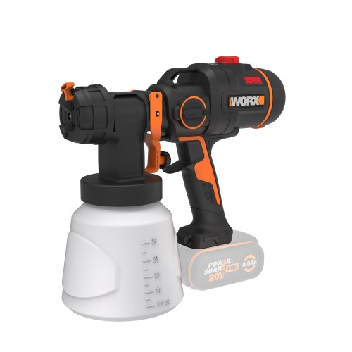 Worx WX020.9 - Pistola de pintura 20V S/bat