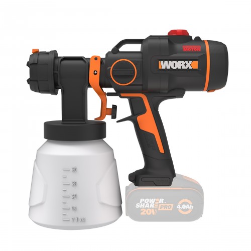 Worx WX020.9 - Pistola de pintura 20V S/bat
