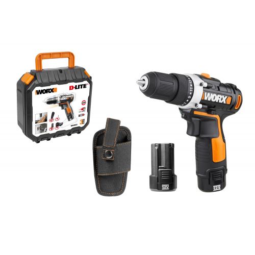 Worx WX128.3 - Taladro Atornillador 12V 2.0Ah (2 bat)