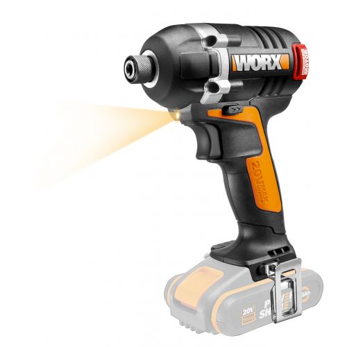 Worx WX292.9 - Atornillador de Impacto Brushless 20V (S/bat)