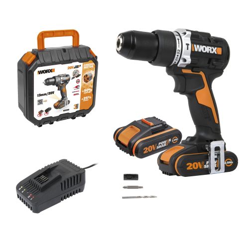 Worx WX352 - Taladro Percutor Brushless 20V...