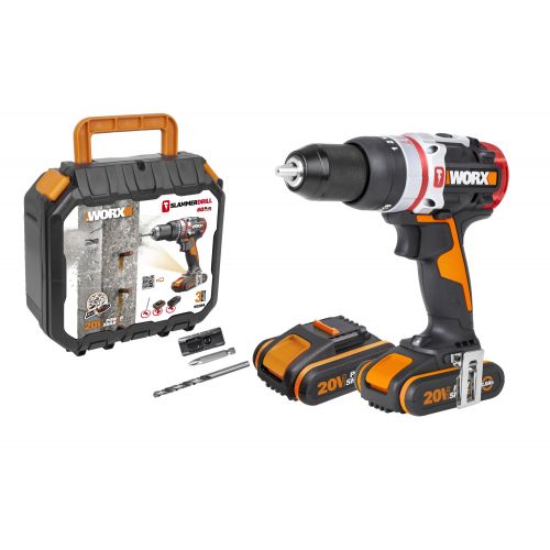 Worx WX354 - Taladro percutor Brushless Slammer...