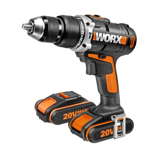 Worx WX372 - Taladro percutor 20V 2.0Ah (2 bat)