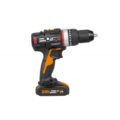 Worx WX-JCR - Taladro percutor Brushless Slammer Drill 20V 2.0Ah (2 bat)