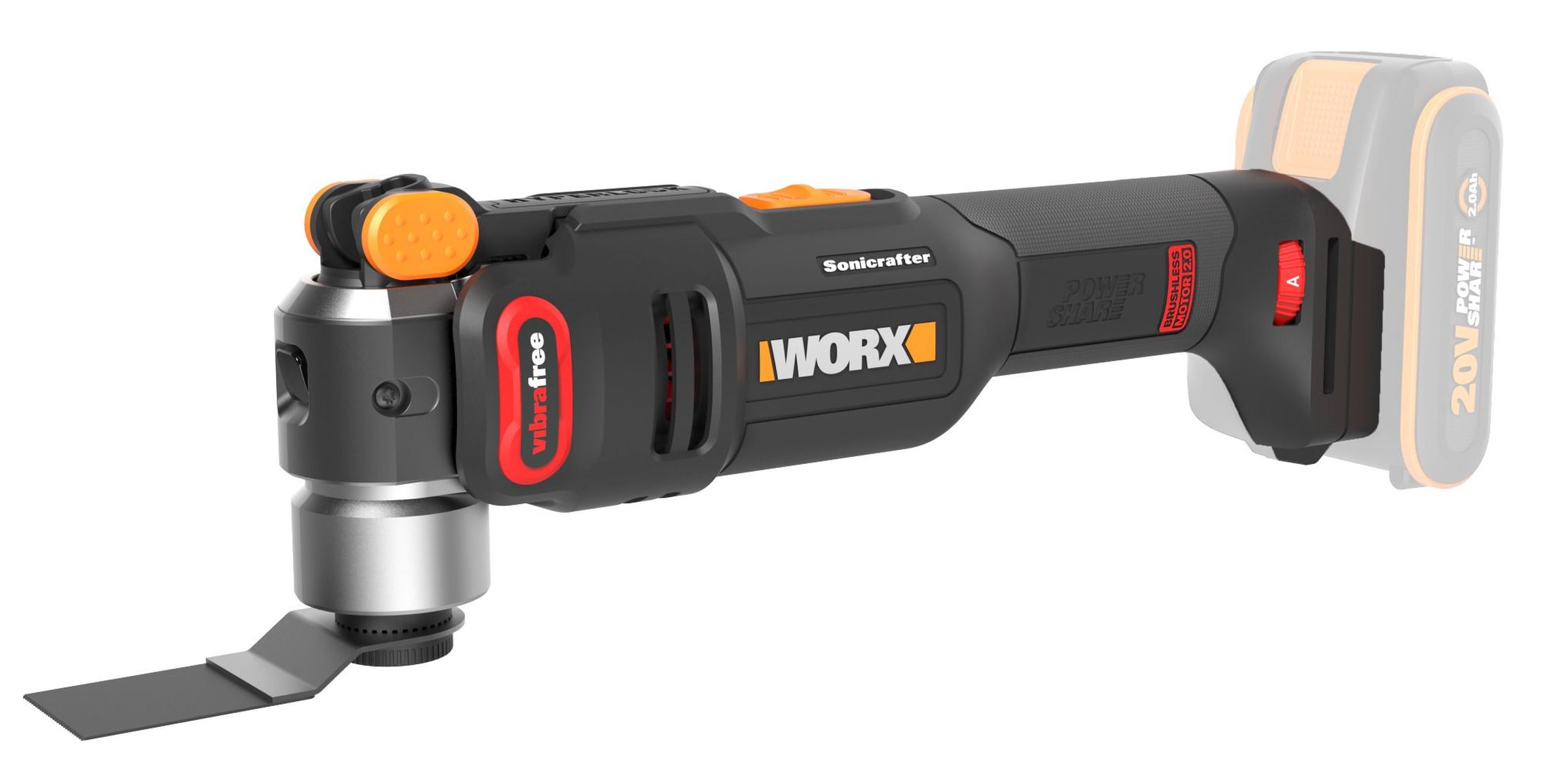 Worx WX698.9 - Multiherramienta Sonicrafter® BL NITRO 20V (S/bat)