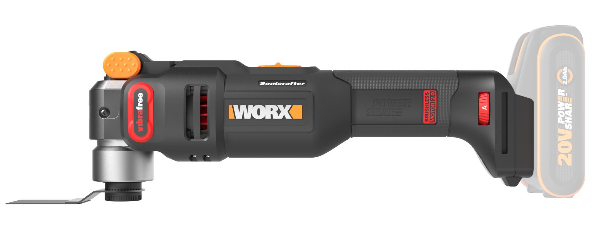 Worx WX698.9 - Multiherramienta Sonicrafter® BL NITRO 20V (S/bat)