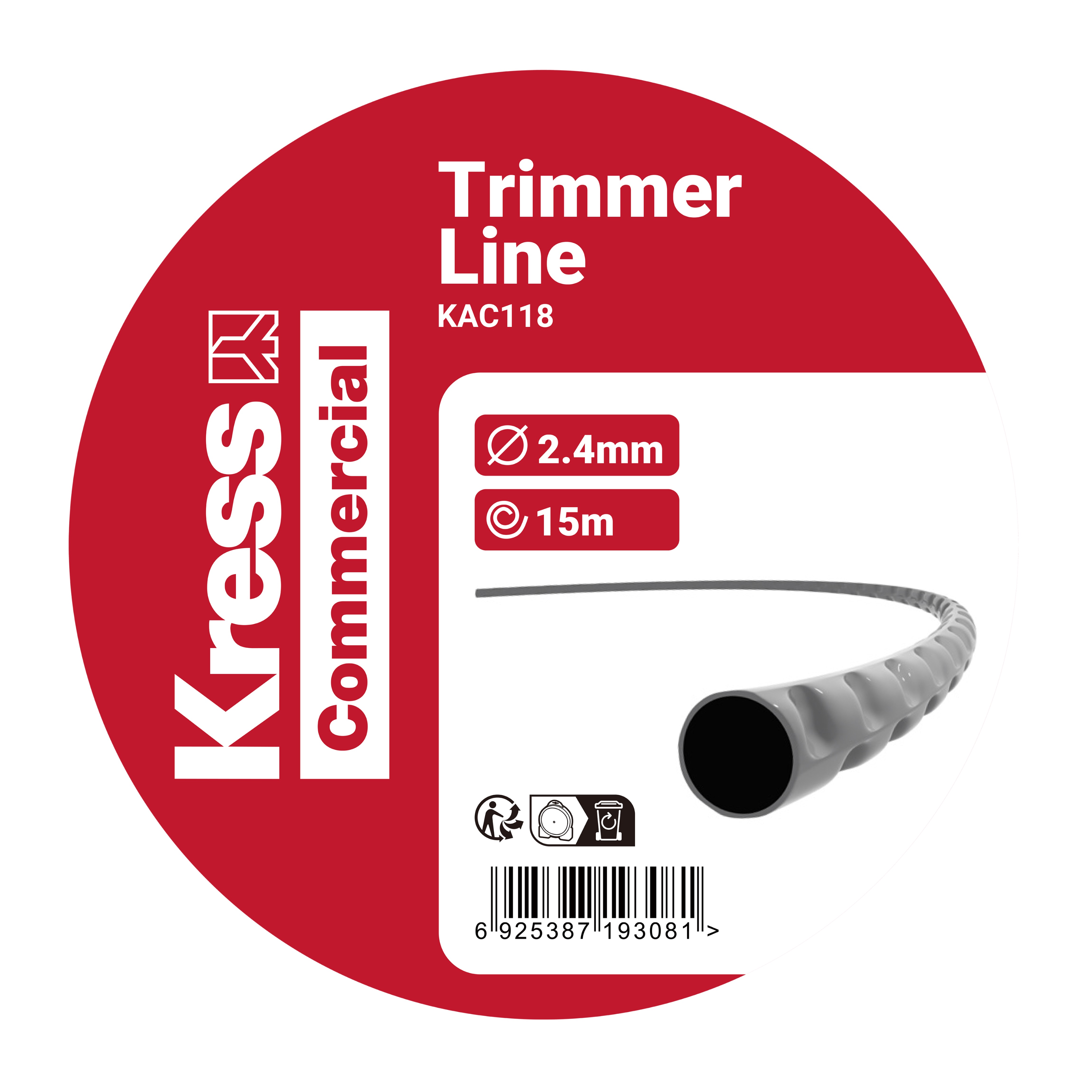 Hilo de corte 0,095”/2,4mm (aprox. 50’/15m)