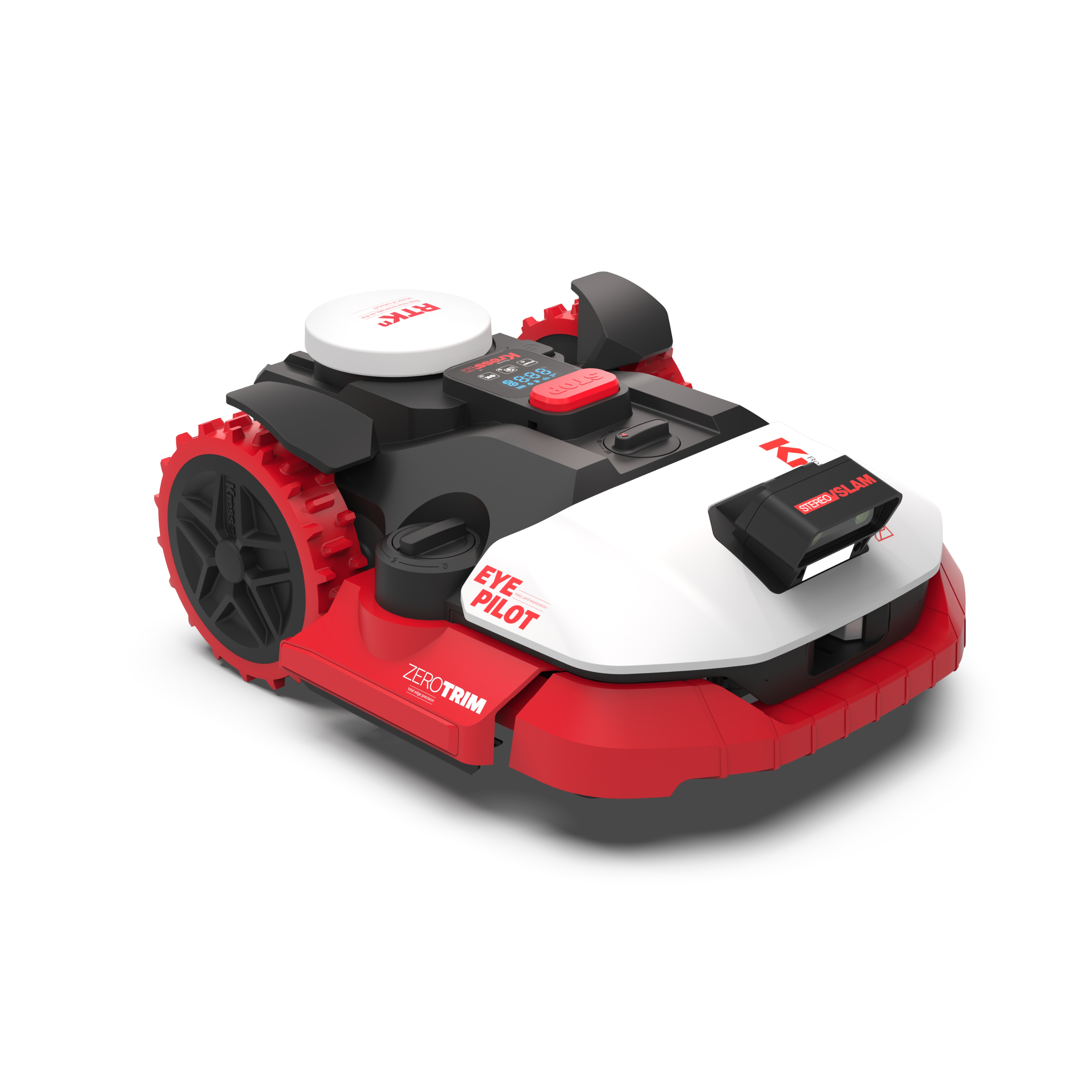 Kress EyePilot® RTKⁿ 1000 m² AI robotic lawn mower with Stereo VSLAM camera, ZeroTrim