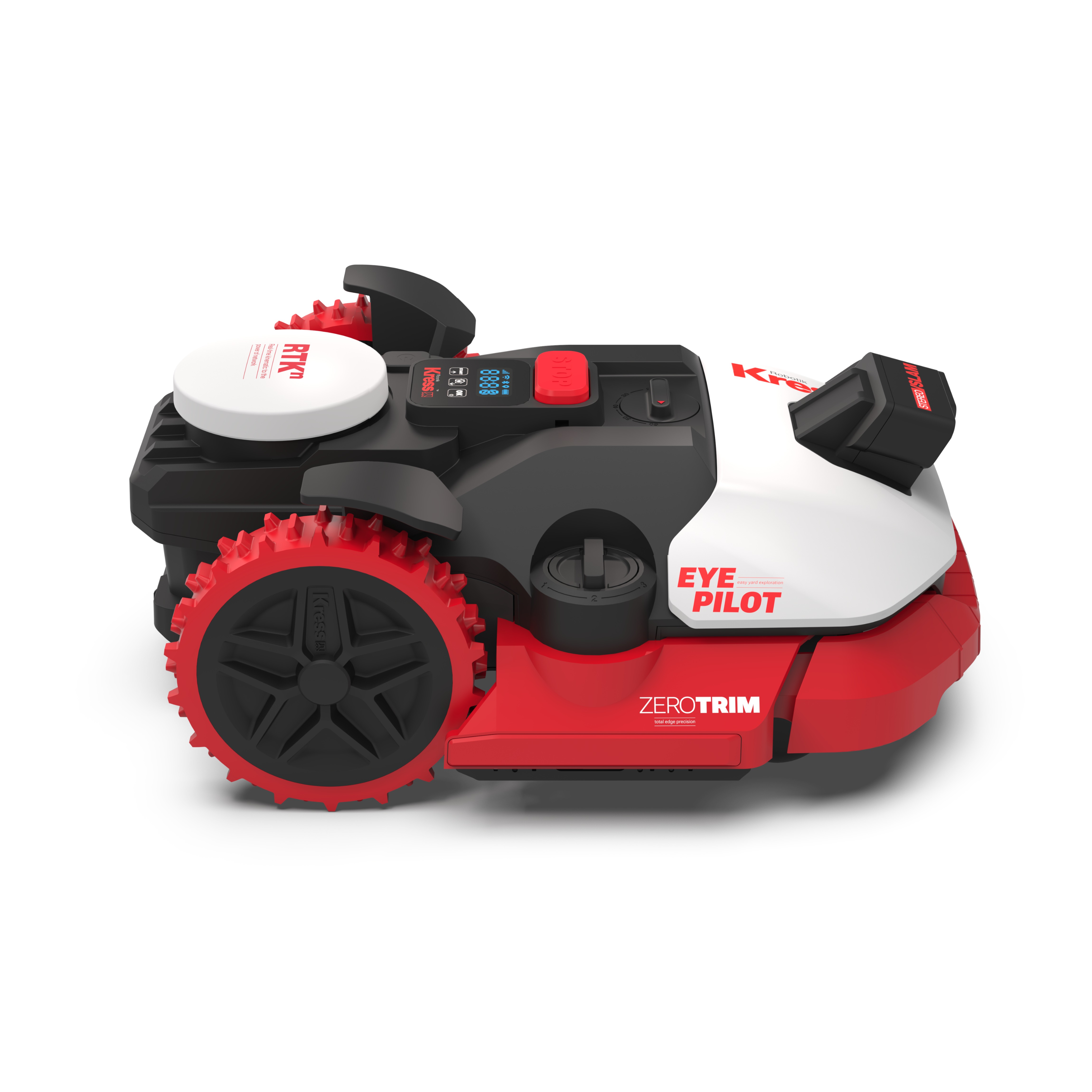 Kress EyePilot® RTKⁿ 1000 m² AI robotic lawn mower with Stereo VSLAM camera, ZeroTrim