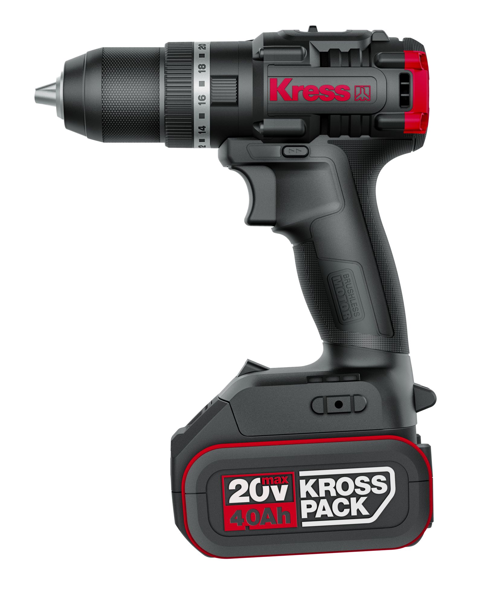 Taladro Percutor Brushless 20V 4Ah 2bat 60Nm