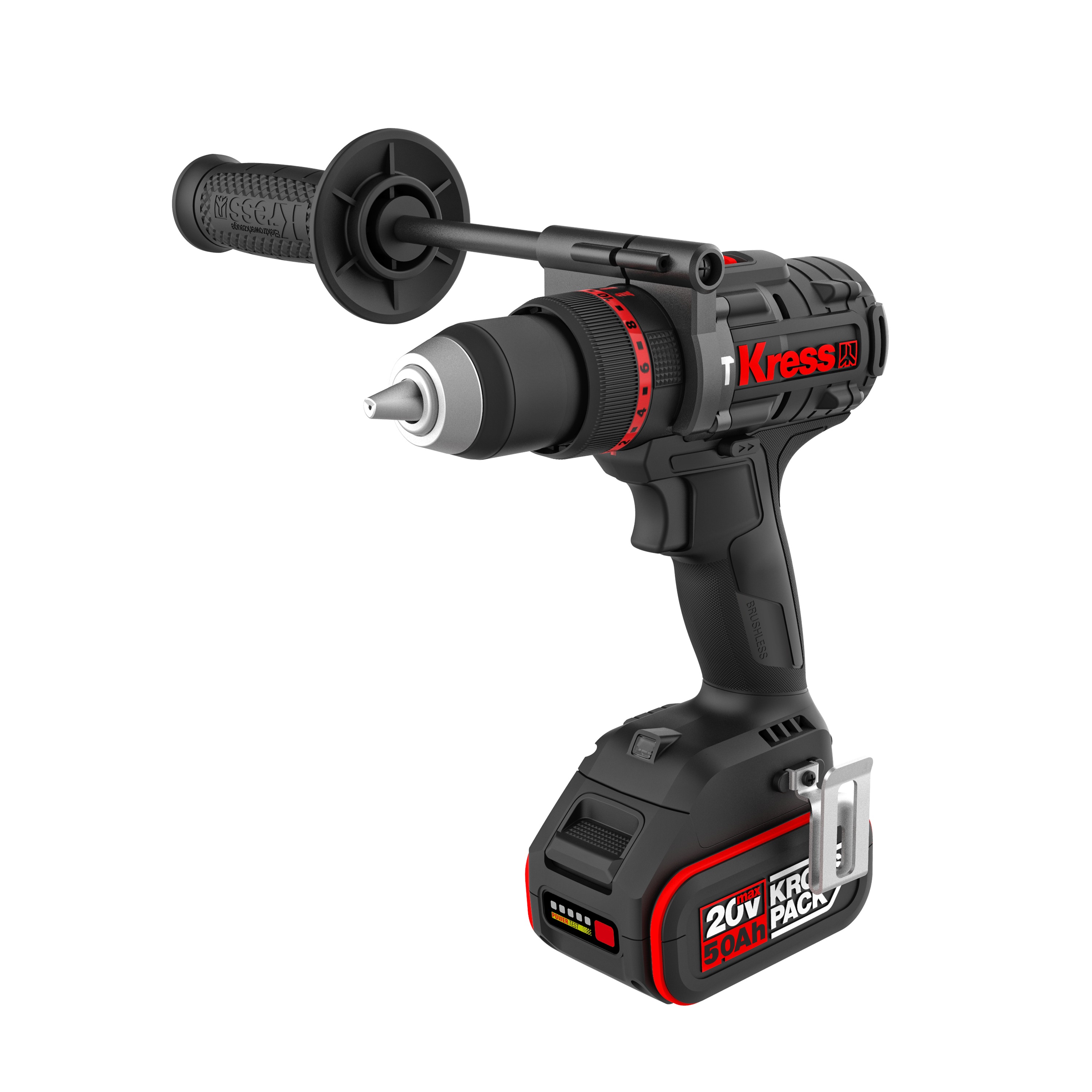 Taladro Percutor Brushless 20V 2bat 5Ah 150Nm