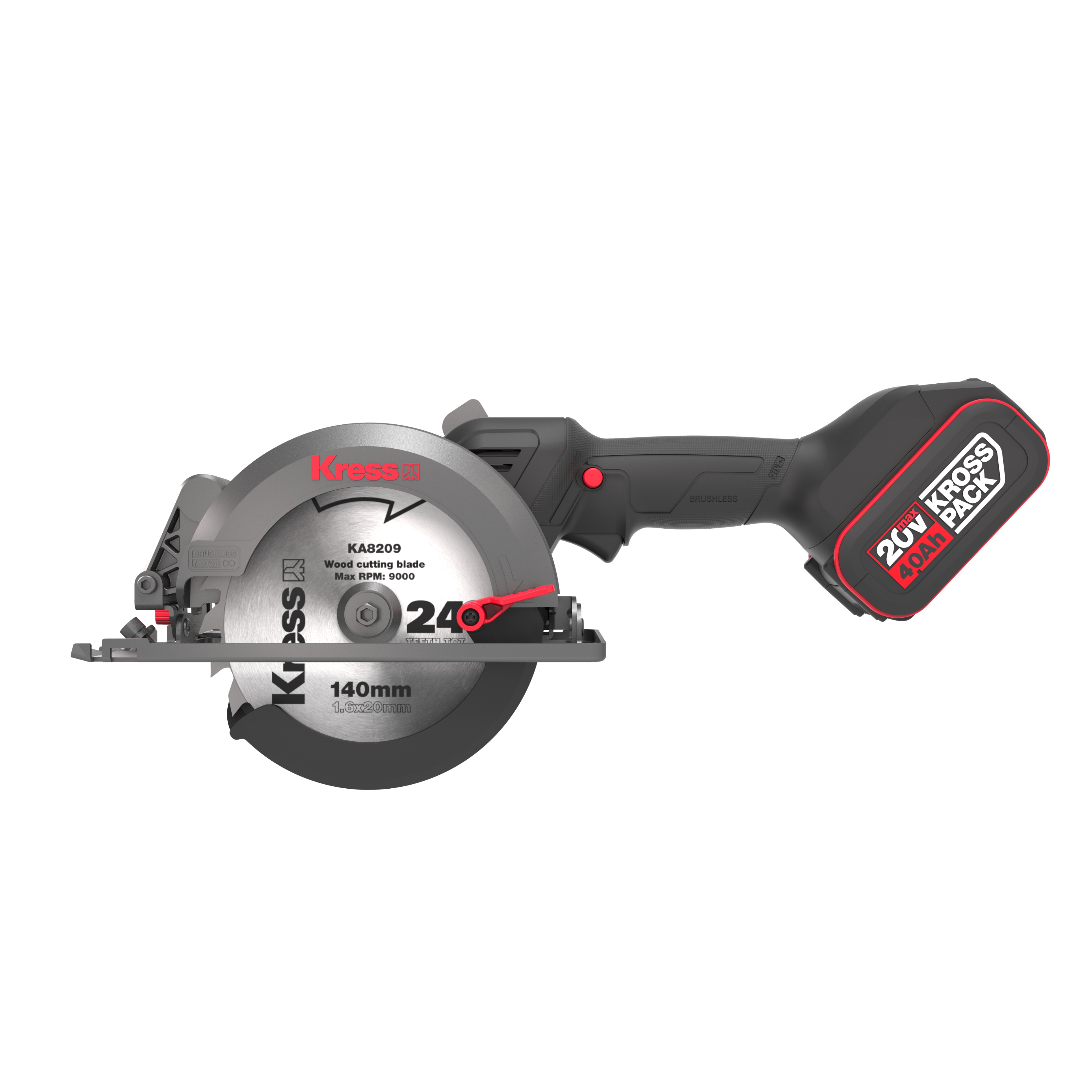 Sierra circular 140mm Brushless 20V 4Ah 2Bat