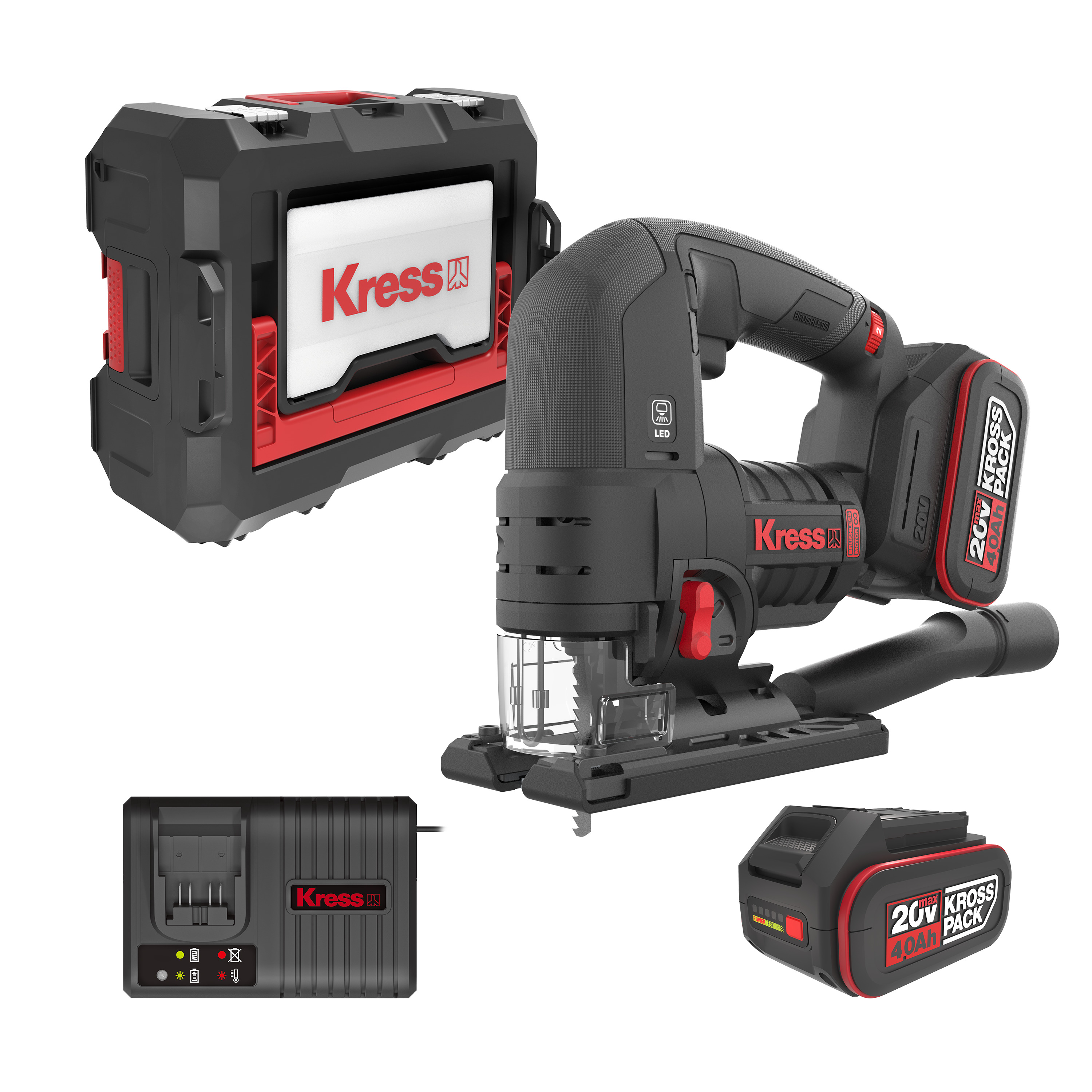 Sierra de calar 26 mm 20V 2bat 4Ah