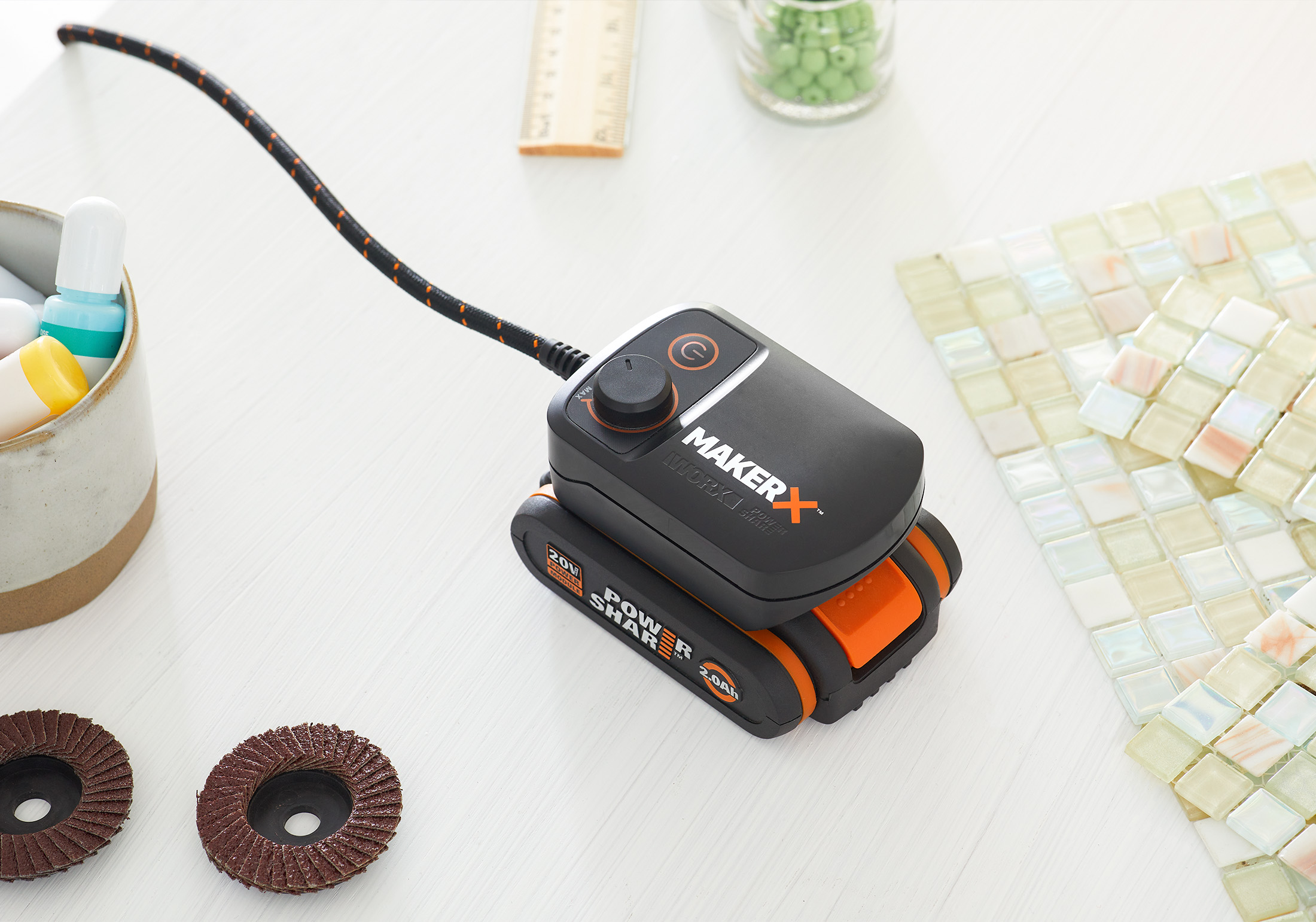 Worx WA7161 - Adaptador para Maker X con puerto USB