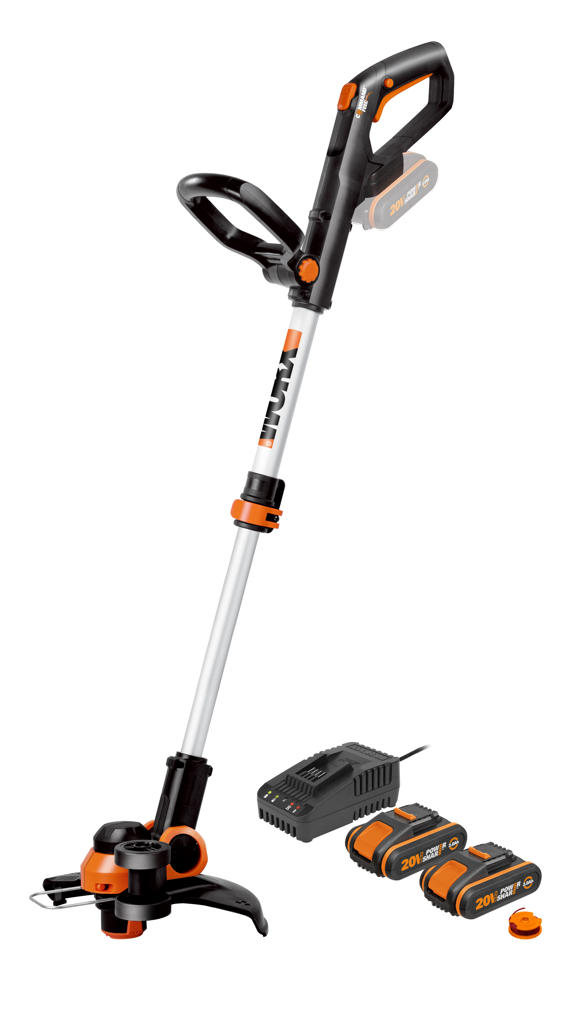 2 en 1: Cortabordes y Perfiladora 30 cm 20V (2bat 2,0Ah)