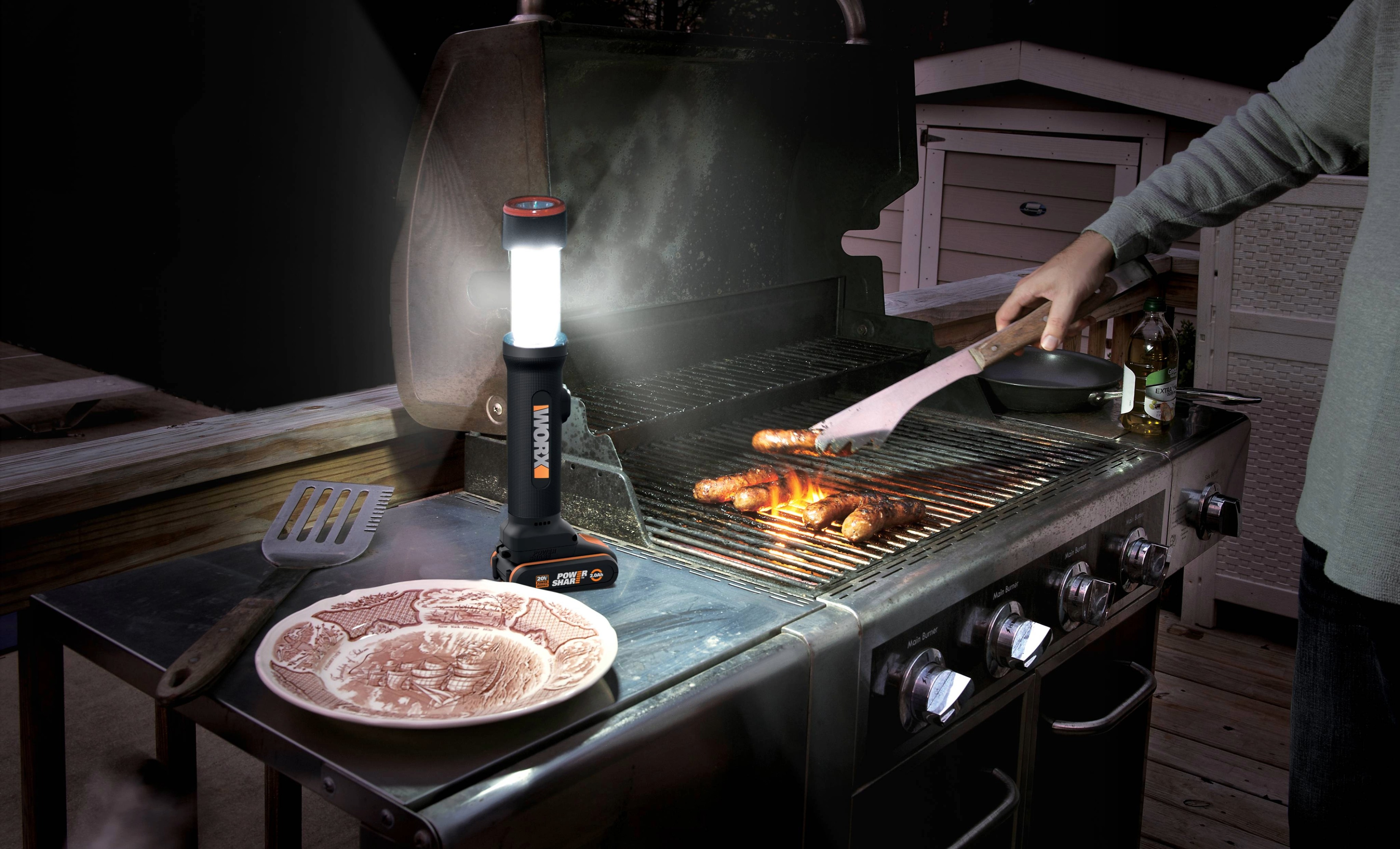 Worx WX027.9 - Linterna LED 4 funciones 20V (S/bat)