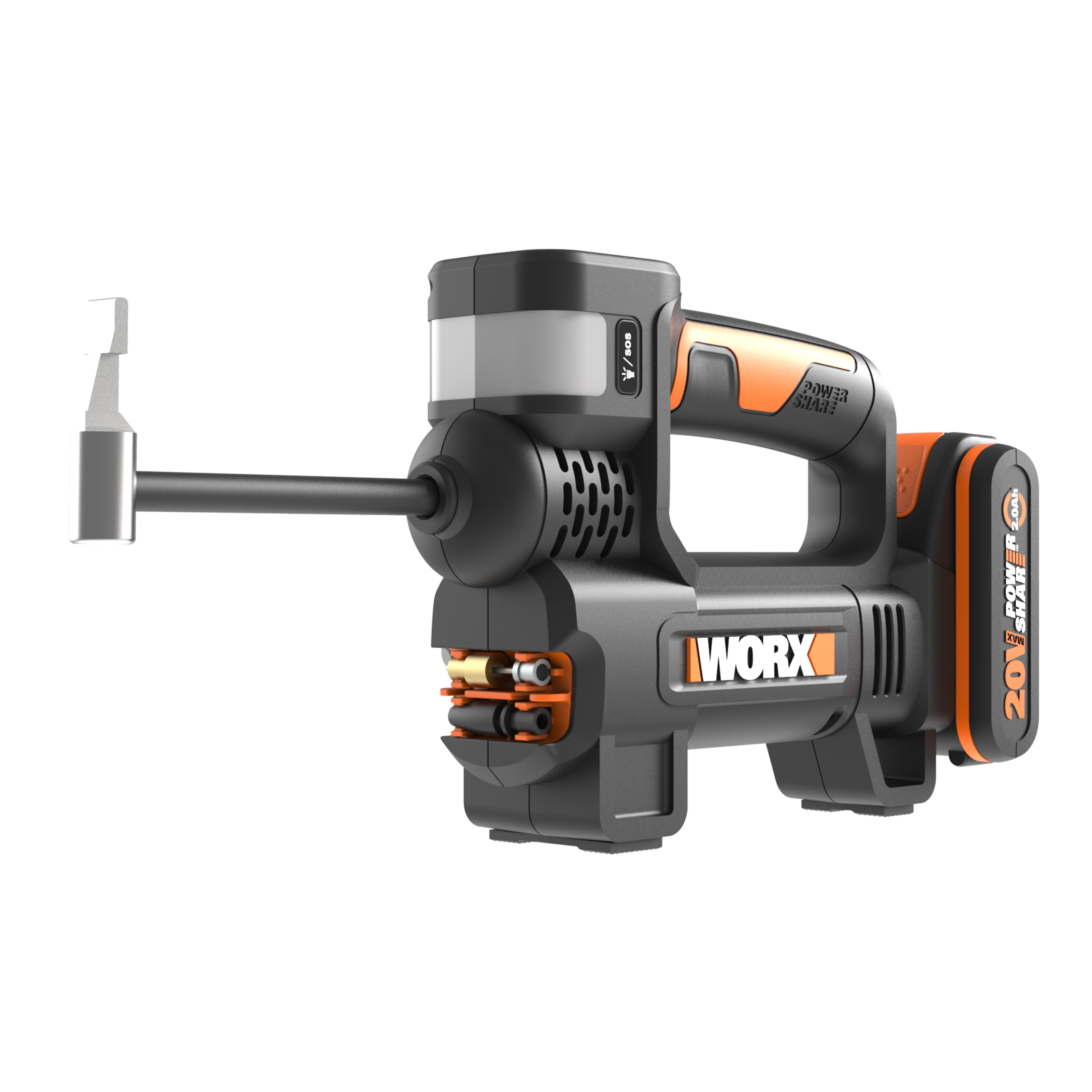 Worx WX092 - Inflador y linterna 2 en 1 20V (1bat 2.0Ah)